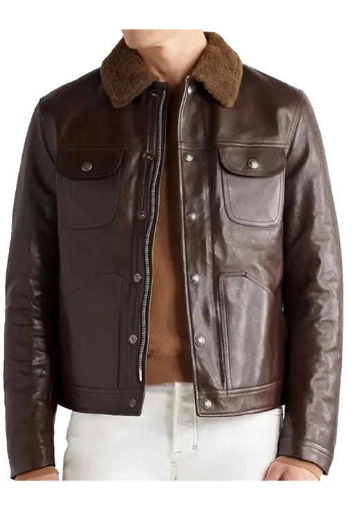 mens-shearling-collar-brown-faux-leather-down-jacket