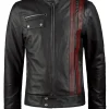mens-vintage-black-faux-leather-biker-jacket-with-red-stripe