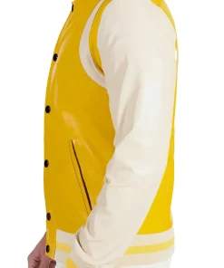 mens-yellow-and-beige-faux-leather-varsity-bomber-jacket