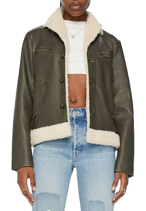 womens-aviator-green-faux-leather-shearling-jacket