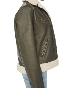 womens-aviator-green-faux-leather-shearling-jacket