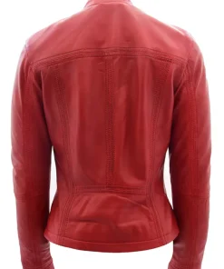 womens-band-collar-red-faux-leather-biker-jacket