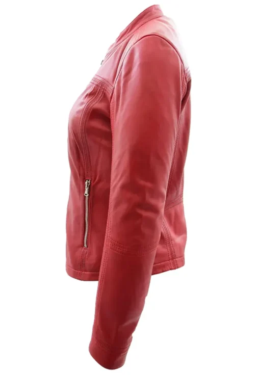 womens-band-collar-red-faux-leather-biker-jacket