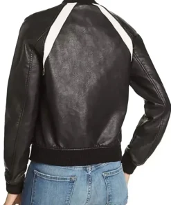 womens-baseball-collar-black-faux-leather-bomber-jacket