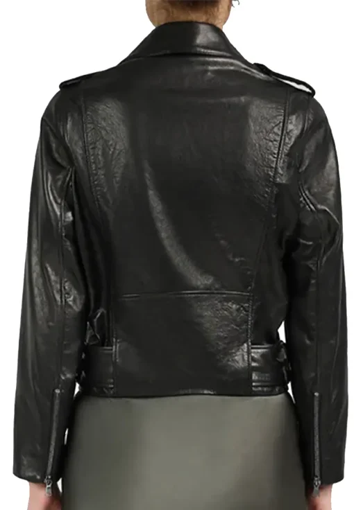 womens-black-biker-faux-leather-belted-jacket