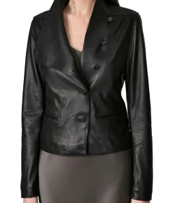 womens-black-faux-leather-button-front-jacketwomens-black-faux-leather-button-front-jacket