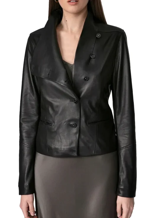 womens-black-faux-leather-button-front-jacketwomens-black-faux-leather-button-front-jacket