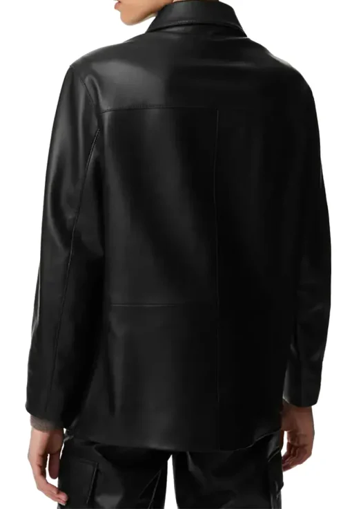 womens-black-faux-leather-collared-utility-jacket