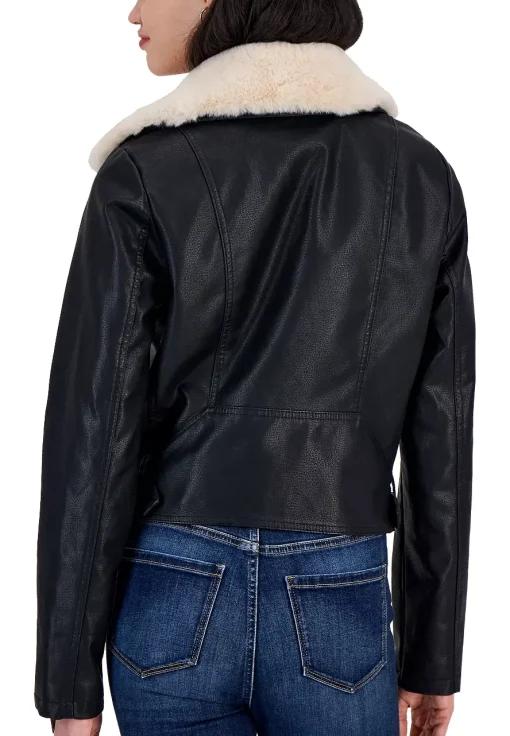 womens-black-faux-leather-fleece-trim-moto-jacket