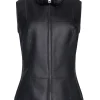 womens-black-faux-leather-merino-shearling-vest