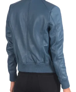 womens-bliss-blue-faux-leather-bomber-jacket