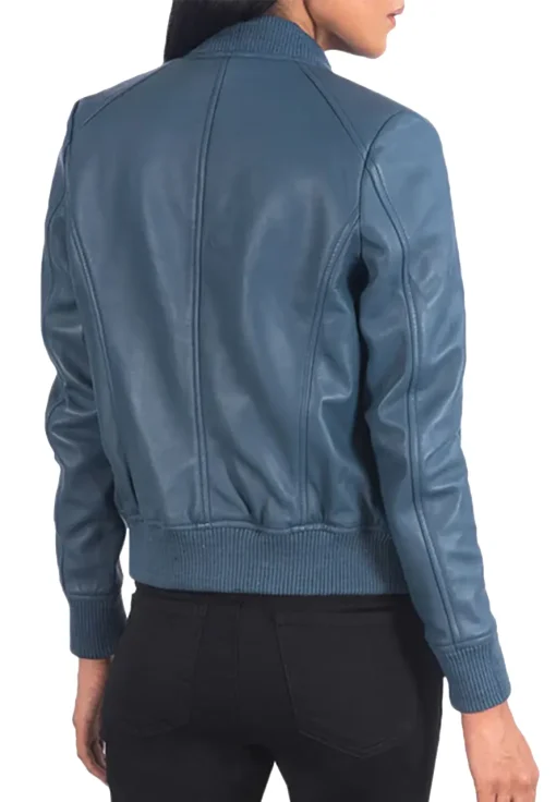 womens-bliss-blue-faux-leather-bomber-jacket