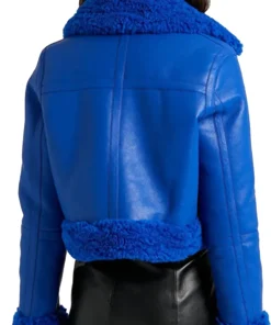 womens-blue-faux-leather-shearling-jacket