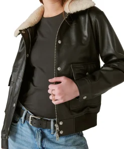 womens-bomber-black-faux-leather-shearling-collar-jacket