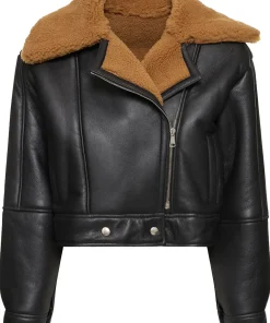 womens-brown-shearling-black-faux-leather-biker-jacket