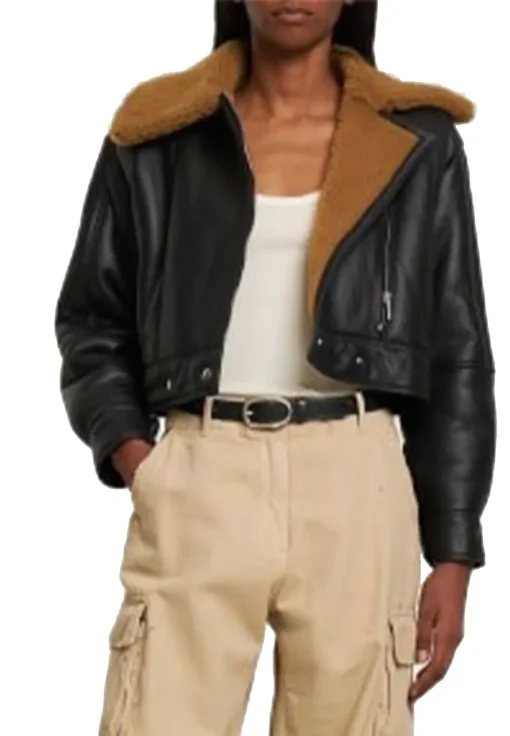 womens-brown-shearling-black-faux-leather-biker-jacket