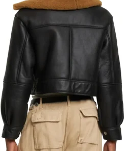 womens-brown-shearling-black-faux-leather-biker-jacket