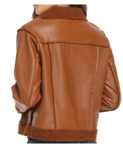 womens-brown-shearling-faux-leather-jacket