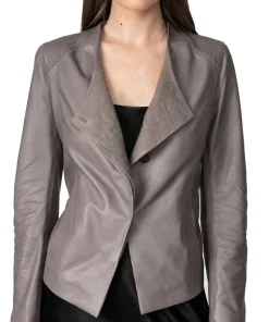 womens-button-front-grey-faux-leather-jacket
