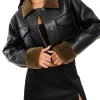 womens-crop-black-faux-leather-shearling-jacket