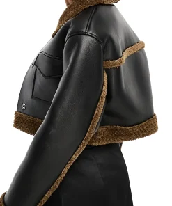 womens-crop-black-faux-leather-shearling-jacket