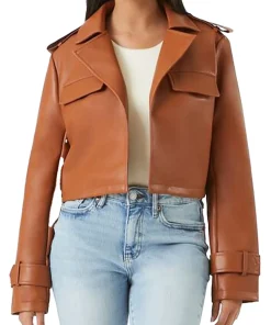 womens-cropped-brown-faux-leather-jacket