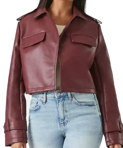 womens-cropped-maroon-faux-leather-jacket