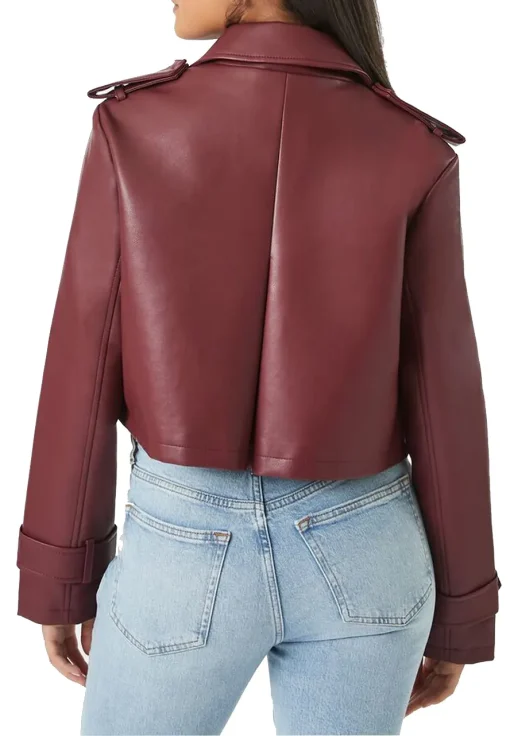 womens-cropped-maroon-faux-leather-jacket