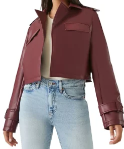 womens-cropped-maroon-faux-leather-jacket