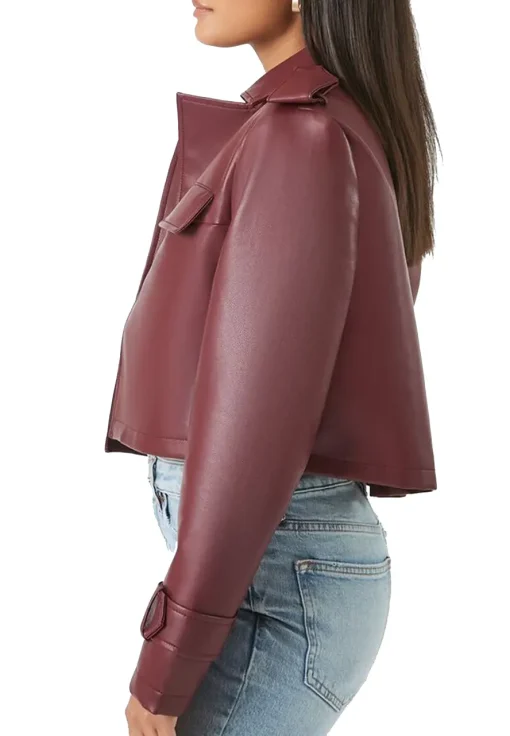womens-cropped-maroon-faux-leather-jacket