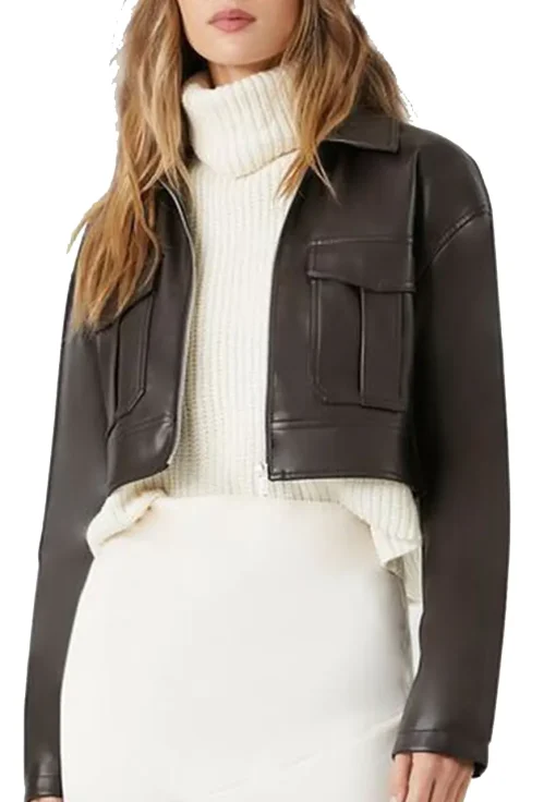 womens-faux-leather-brown-cropped-jacket