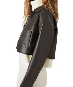 womens-faux-leather-brown-cropped-jacket