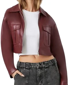 womens-faux-leather-maroon-cropped-jacket