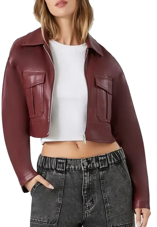womens-faux-leather-maroon-cropped-jacket