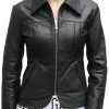 womens-fitted-black-faux-leather-jacket