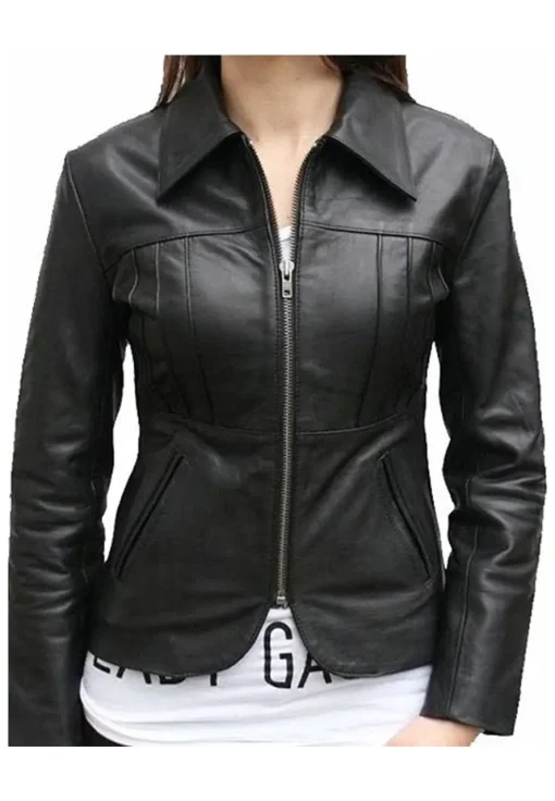 womens-fitted-black-faux-leather-jacket