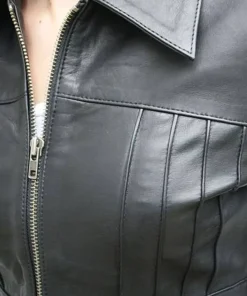 womens-fitted-black-faux-leather-jacket
