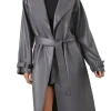 womens-grey-faux-leather-trench-coat
