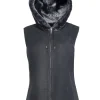 womens-hooded-black-faux-leather-shearling-vest