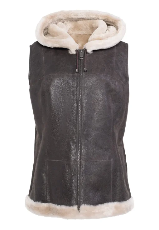 womens-hooded-brown-faux-leather-shearling-vest