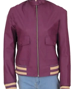 womens-iconic-purple-faux-leather-bomber-jacket