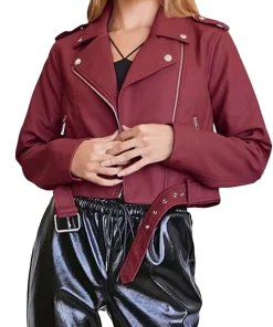 womens-maroon-faux-leather-cropped-moto-jacket