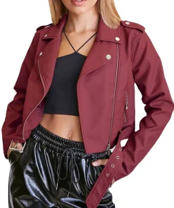womens-maroon-faux-leather-cropped-moto-jacket