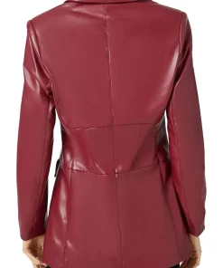 womens-maroon-faux-leather-zip-up-blazer