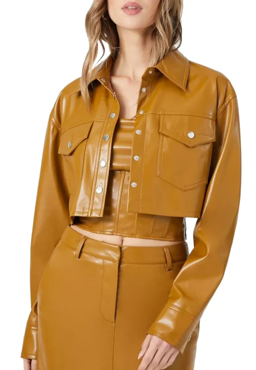 womens-mustard-cropped-faux-leather-jacket