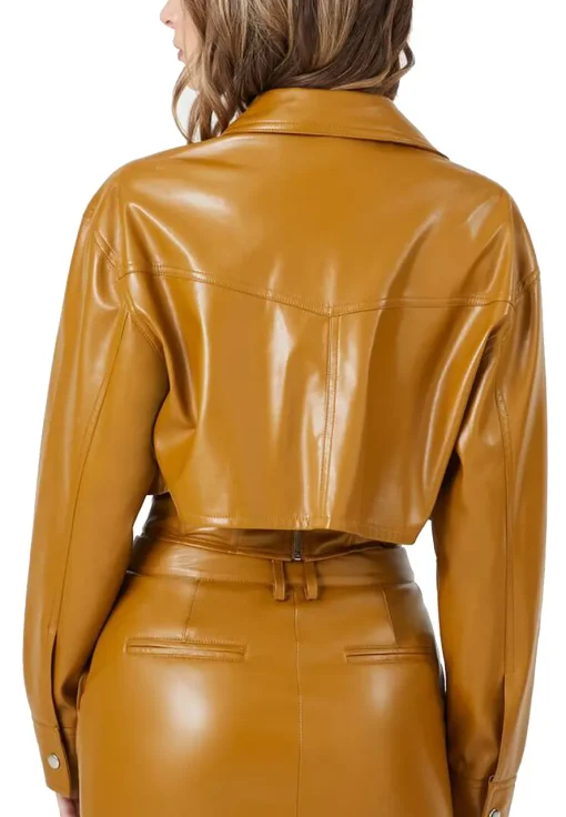 womens-mustard-cropped-faux-leather-jacket