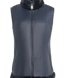 womens-navy-faux-leather-merino-shearling-vest
