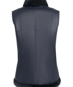 womens-navy-faux-leather-merino-shearling-vest