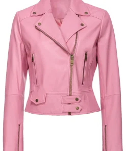 womens-notch-collar-pink-faux-leather-biker-jacket