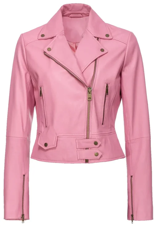 womens-notch-collar-pink-faux-leather-biker-jacket